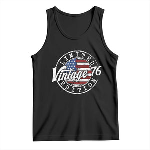 Funny 50th Birthday Tank Top Vintage 1976 Stamp 50 Years Old American Flag TS11 Black Print Your Wear