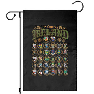 The 32 Counties Of Ireland Garden Flag Irish Pride Heritage Vintage Celtic Shamrock TS11 Black Print Your Wear