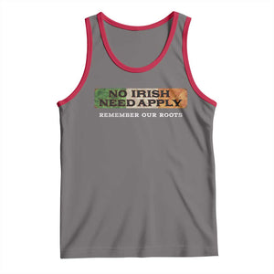 No Irish Need Apply Remember Our Roots Tank Top Celtic Pride History TS11 Deep Heather Red Print Your Wear