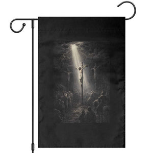 Jesus Christ Crucifixion Scene Religious Christian Easter Garden Flag TS11 Black Print Your Wear