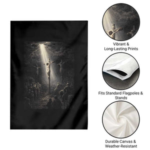 Jesus Christ Crucifixion Scene Religious Christian Easter Garden Flag TS11 Print Your Wear
