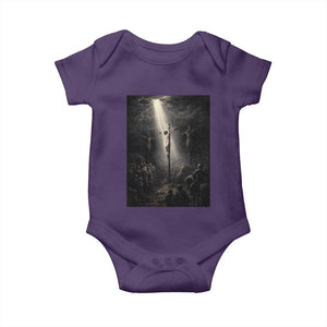 Jesus Christ Crucifixion Scene Religious Christian Easter Baby Onesie TS11 Purple Print Your Wear