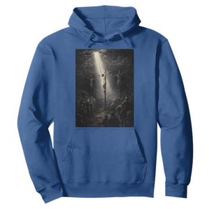 Jesus Christ Crucifixion Scene Religious Christian Easter Hoodie TS11 Royal Blue Print Your Wear