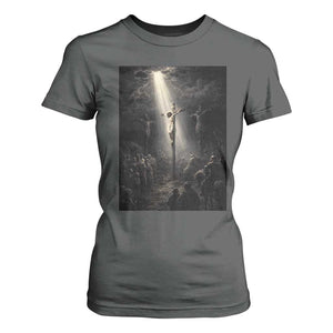 Jesus Christ Crucifixion Scene Religious Christian Easter T Shirt For Women TS11 Dark Heather Print Your Wear