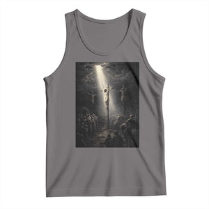 Jesus Christ Crucifixion Scene Religious Christian Easter Tank Top TS11 Deep Heather Print Your Wear