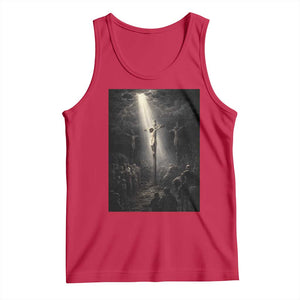 Jesus Christ Crucifixion Scene Religious Christian Easter Tank Top TS11 Red Print Your Wear