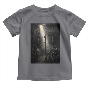 Jesus Christ Crucifixion Scene Religious Christian Easter Toddler T Shirt TS11 Charcoal Print Your Wear