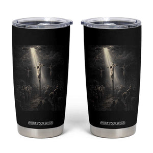 Jesus Christ Crucifixion Scene Religious Christian Easter Tumbler Cup TS11 Black Print Your Wear