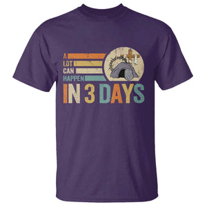 Easter A Lot Can Happen In 3 Days Religious T Shirt TS11 Purple Print Your Wear