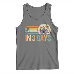 Easter A Lot Can Happen In 3 Days Religious Tank Top TS11 Black Heather Print Your Wear