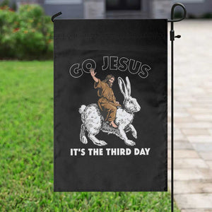 Funny Christian Easter Garden Flag Go Jesus It Is The Third Day Religious Bunny TS11 Print Your Wear