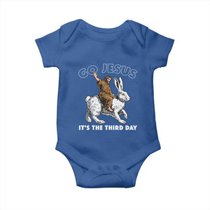 Funny Christian Easter Baby Onesie Go Jesus It Is The Third Day Religious Bunny TS11 Royal Blue Print Your Wear