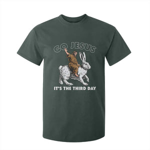 Funny Christian Easter T Shirt For Kid Go Jesus It Is The Third Day Religious Bunny TS11 Dark Forest Green Print Your Wear