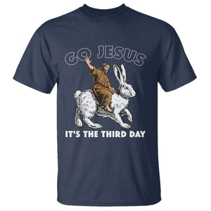 Funny Christian Easter T Shirt Go Jesus It Is The Third Day Religious Bunny TS11 Navy Print Your Wear