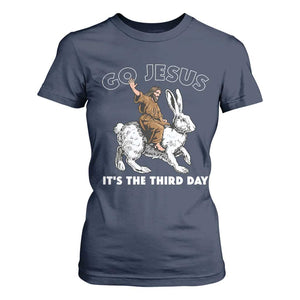 Funny Christian Easter T Shirt For Women Go Jesus It Is The Third Day Religious Bunny TS11 Navy Print Your Wear