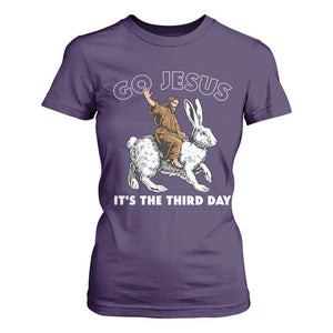 Funny Christian Easter T Shirt For Women Go Jesus It Is The Third Day Religious Bunny TS11 Purple Print Your Wear