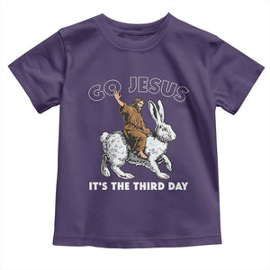 Funny Christian Easter Toddler T Shirt Go Jesus It Is The Third Day Religious Bunny TS11 Purple Print Your Wear