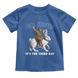 Funny Christian Easter Toddler T Shirt Go Jesus It Is The Third Day Religious Bunny TS11 Royal Blue Print Your Wear
