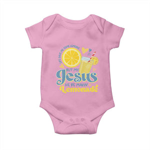 Life Gave Me Some Lemons But My Jesus He Be Makin Lemonade Baby Onesie TS11 Light Pink Print Your Wear
