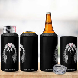 Funny Scary Bunny Face Ghost Heart Hand Sign Easter Day 4 in 1 Can Cooler Tumbler TS11 Print Your Wear