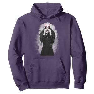 Funny Scary Bunny Face Ghost Heart Hand Sign Easter Day Hoodie TS11 Purple Print Your Wear