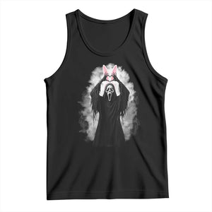 Funny Scary Bunny Face Ghost Heart Hand Sign Easter Day Tank Top TS11 Black Print Your Wear