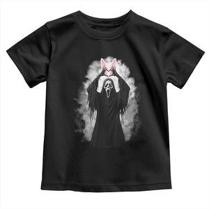 Funny Scary Bunny Face Ghost Heart Hand Sign Easter Day Toddler T Shirt TS11 Black Print Your Wear