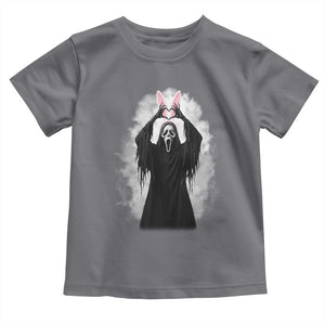 Funny Scary Bunny Face Ghost Heart Hand Sign Easter Day Toddler T Shirt TS11 Charcoal Print Your Wear