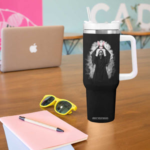 Funny Scary Bunny Face Ghost Heart Hand Sign Easter Day Tumbler With Handle TS11 Print Your Wear
