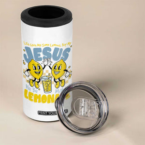 Life Gave Me Some Lemons But My Jesus He Be Makin Lemonade 4 in 1 Can Cooler Tumbler Retro Lemon TS11 Print Your Wear