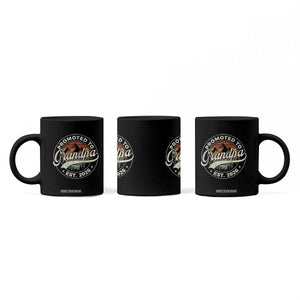 Promoted To Grandpa Est 2026 Coffee Mug Grandparents Baby Announcement Retro Mountain TS11 Print Your Wear