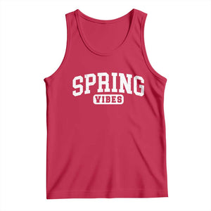 Spring Vibes Tank Top Spring Break Easter Day Bold Text TS11 Red Print Your Wear