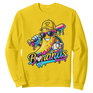 Funny Banana Baseball Drip Sweatshirt Lets Go Bananas Ice Cream Dripping Sport TS11 Daisy Print Your Wear