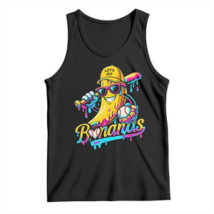 Funny Banana Baseball Drip Tank Top Lets Go Bananas Ice Cream Dripping Sport TS11 Black Print Your Wear