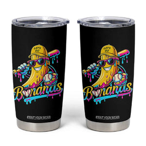 Funny Banana Baseball Drip Tumbler Cup Lets Go Bananas Ice Cream Dripping Sport TS11 Black Print Your Wear