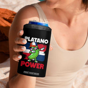Platano Power 4 in 1 Can Cooler Tumbler Funny Dominican Republic Flag Baseball TS11 Print Your Wear