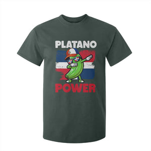 Platano Power T Shirt For Kid Funny Dominican Republic Flag Baseball TS11 Dark Forest Green Print Your Wear