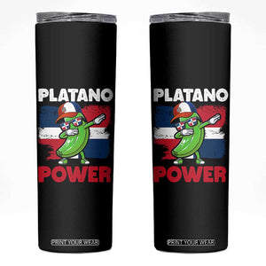 Platano Power Skinny Tumbler Funny Dominican Republic Flag Baseball TS11 Black Print Your Wear