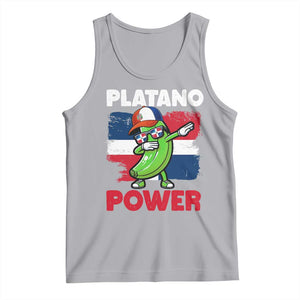 Platano Power Tank Top Funny Dominican Republic Flag Baseball TS11 Athletic Heather Print Your Wear