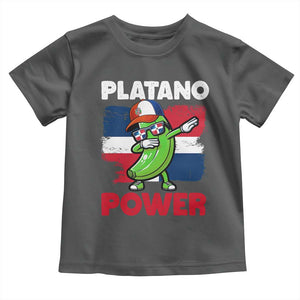 Platano Power Toddler T Shirt Funny Dominican Republic Flag Baseball TS11 Dark Heather Print Your Wear