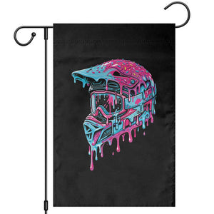 Motocross Helmet Drip Ice Cream Melt Graphic Dirt Bike Racing Garden Flag TS11 Black Print Your Wear
