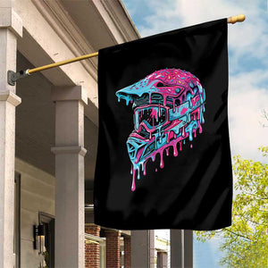 Motocross Helmet Drip Ice Cream Melt Graphic Dirt Bike Racing Garden Flag TS11 Print Your Wear