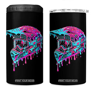Motocross Helmet Drip Ice Cream Melt Graphic Dirt Bike Racing 4 in 1 Can Cooler Tumbler TS11 One Size: 16 oz Black Print Your Wear
