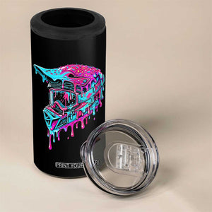 Motocross Helmet Drip Ice Cream Melt Graphic Dirt Bike Racing 4 in 1 Can Cooler Tumbler TS11 Print Your Wear