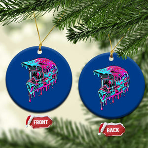 Motocross Helmet Drip Ice Cream Melt Graphic Dirt Bike Racing Ceramic Ornament TS11 1pc Blue Print Your Wear