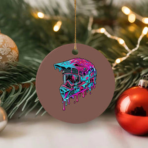 Motocross Helmet Drip Ice Cream Melt Graphic Dirt Bike Racing Ceramic Ornament TS11 1pc Mocha Print Your Wear