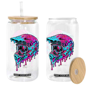 Motocross Helmet Drip Ice Cream Melt Graphic Dirt Bike Racing Glass Can TS11 Print Your Wear