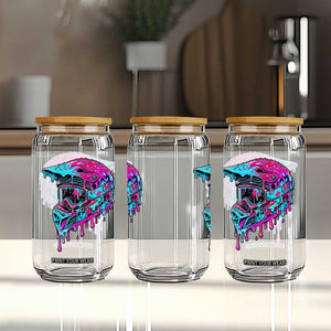 Motocross Helmet Drip Ice Cream Melt Graphic Dirt Bike Racing Glass Can TS11 Print Your Wear