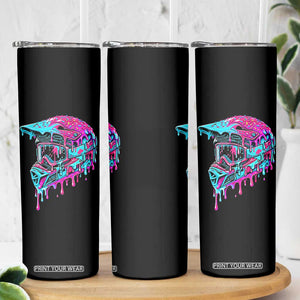 Motocross Helmet Drip Ice Cream Melt Graphic Dirt Bike Racing Skinny Tumbler TS11 Print Your Wear