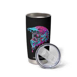 Motocross Helmet Drip Ice Cream Melt Graphic Dirt Bike Racing Tumbler Cup TS11 Print Your Wear